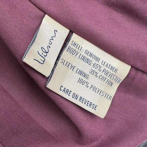 Wilsons Vintage Soft Leather Black‎ Moto Jacket Women's Size Medium Biker Zip - Picture 9 of 15